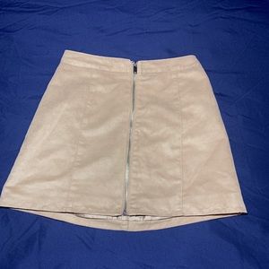 Faux suede skirt